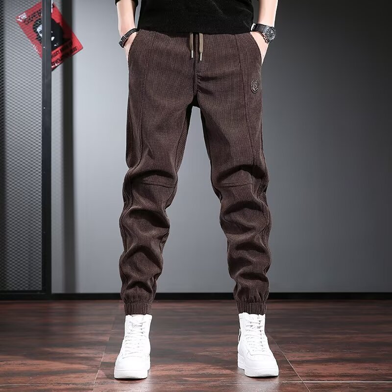 Factory direct cheap pants Joker loose fashion men's corduroy casual pants trend slim toe pants