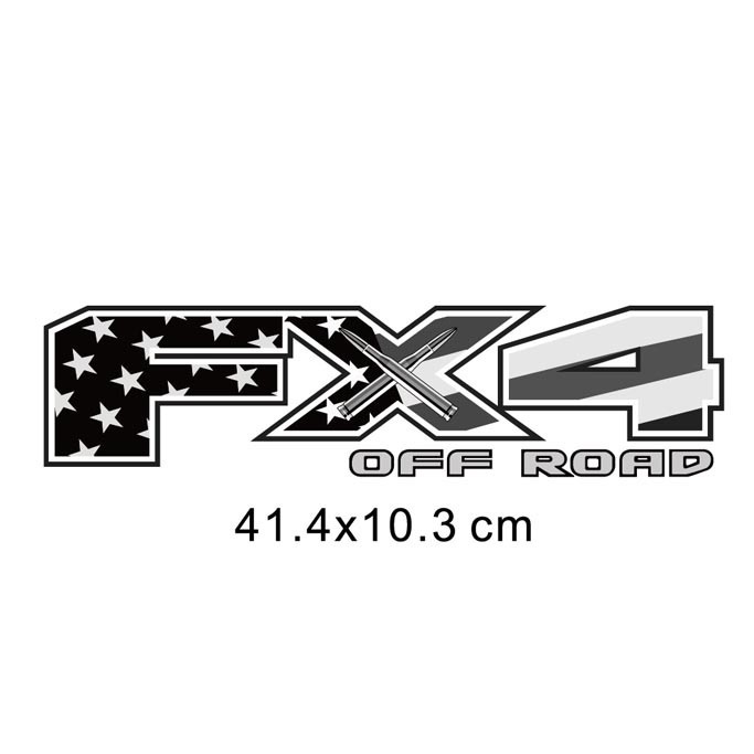Comercio electrónico transfronterizo 4x4 pegatinas de coche todoterreno pegatinas de cola de coche modificadas FX4 calcomanías decorativas impresión en color de camión talla