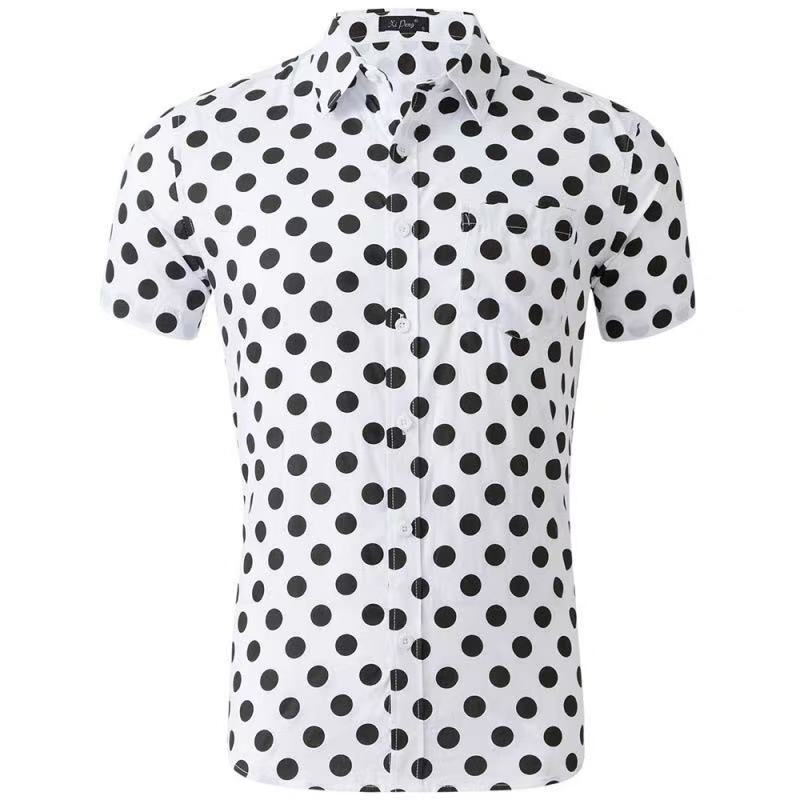 Cross-Border Amazon Independent Site Men's Short-Sleeved Shirt Summer Hawaiian Outdoor Sports Shirt 3D Holiday Print