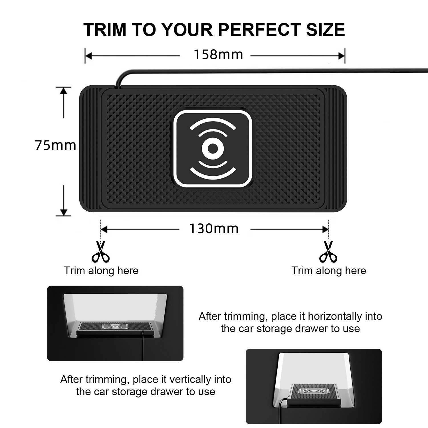 Cross-Border Car Wireless Charger 15W Induction Suitable for Huawei, Apple, Samsung Fast Charging Smart Car Power Supply