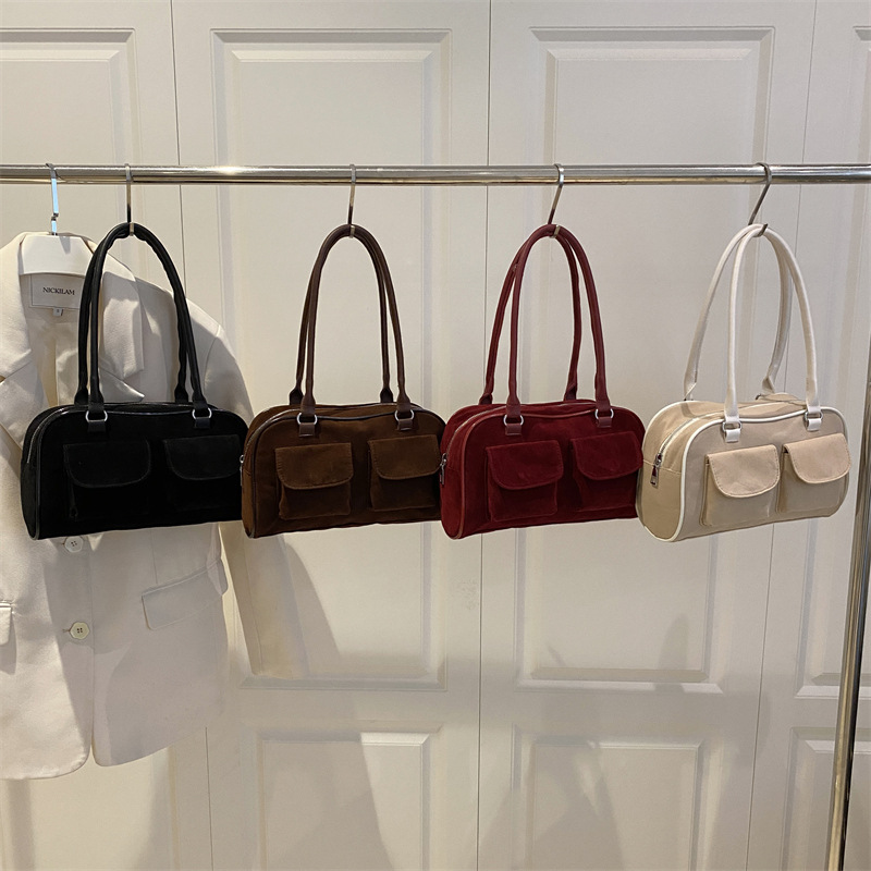 2025简约复古腋下女包百搭手提托特包休闲枕头包时尚单肩包新款女