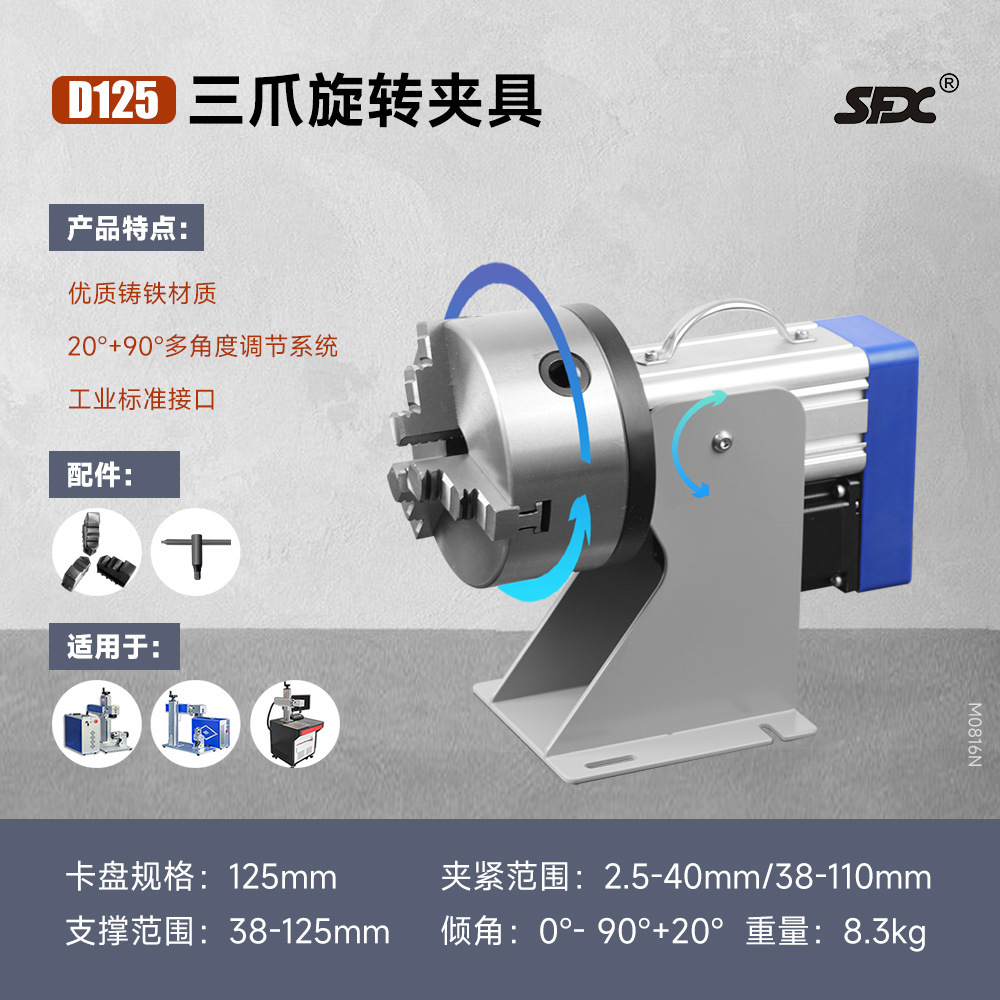D125 (Chuck especificación: 125mm)