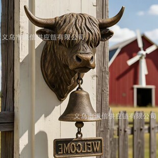 �羳 Highland Cow Welcome Bell�ߵ�ţӭ�e⏱��R��ʽ��@�b�