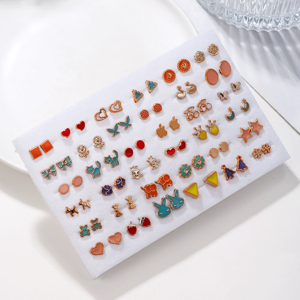Д Earrings, fashionable lanyard holder, 100 pair, Korean style, simple and elegant design