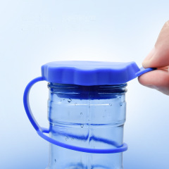 Silicone universal water dispenser bucket lid, purified water bucket lid cover, mineral water bucket water cap with thread ring, leak-proof