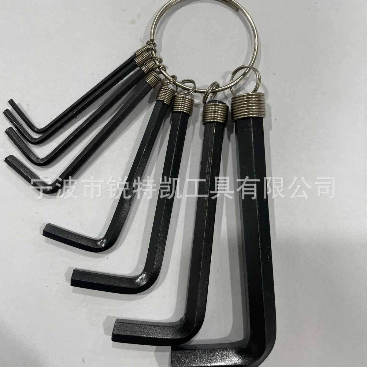 8pc/10pc弹簧圈多用途内六角梅花扳手便捷钥匙圈高碳钢内六角扳手