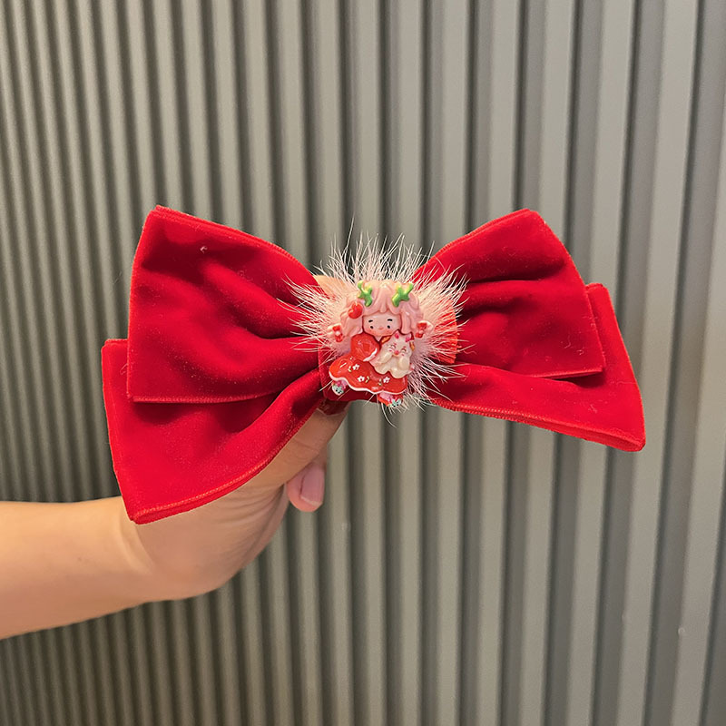 오렌지 레드 Y4-2 머리핀