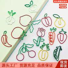 创意新品双色回形针办公用创意曲别针卡通异形金属书签手帐夹批发