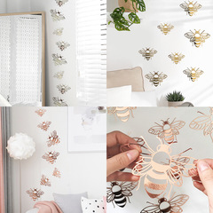 紛飛三個色鏤空蜜蜂家居裝飾節慶派對布置卡紙家居牆面裝飾牆貼紙