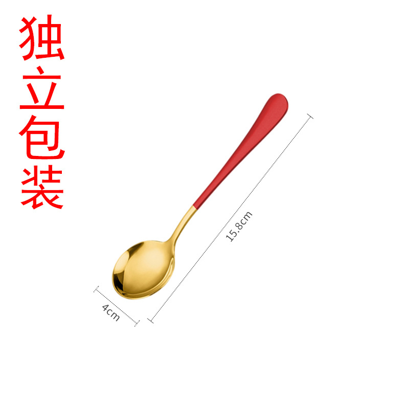 Cuillère à dessert jetable en acier inoxydable pour potage_voghion.com