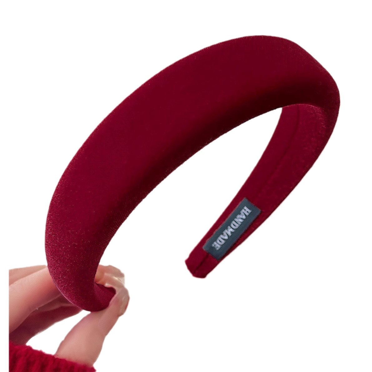 Año Nuevo para mujeres cráneo alto otoño invierno terciopelo de alta sensación cara pequeña agujero de cabello simple cabeza antideslizante universal