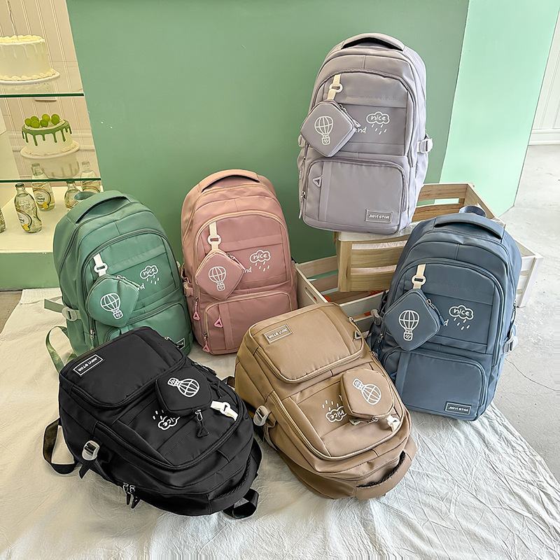 Mochila japonesa de moda, mochila ligera de viaje de gran capacidad, mochila casual coreana, mochila de estudiantes de secundaria.