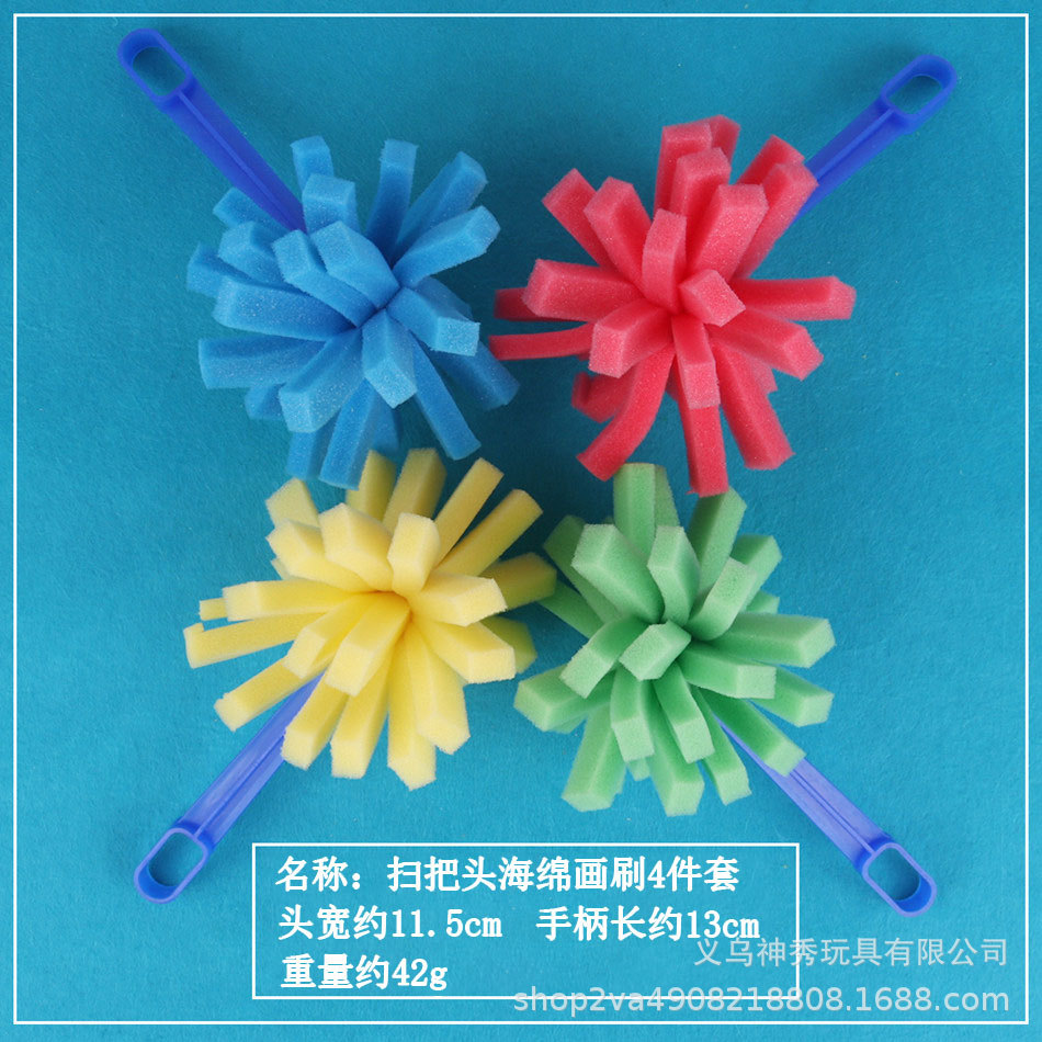 Esponja cepillo de pintura rodillo sello cepillo pintura educación temprana kindergarten área de arte graffiti herramienta material de pintura