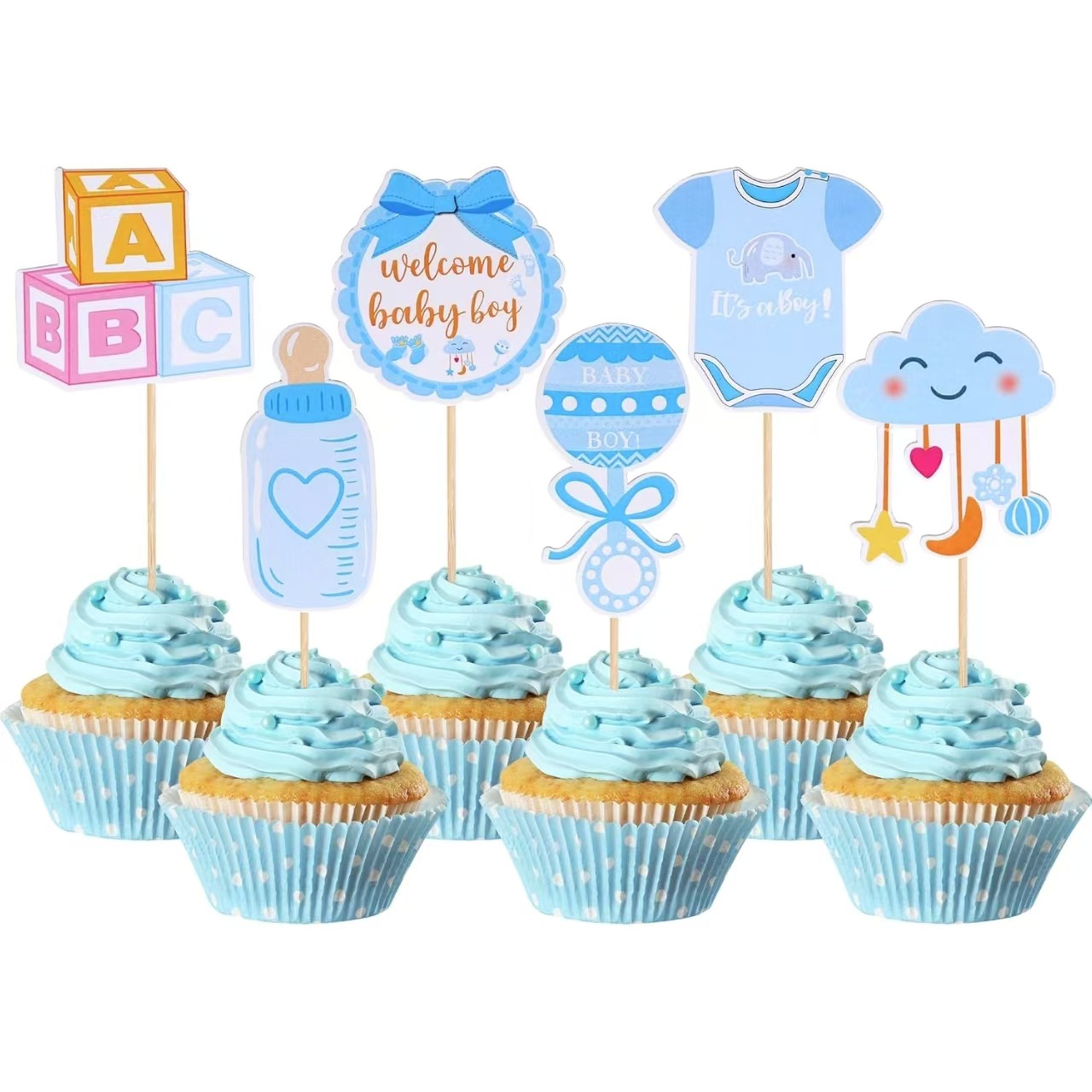 Transfronterizos bebés bautismo tarta infantil cumpleaños fruta helado tarjeta de decoración de fiesta