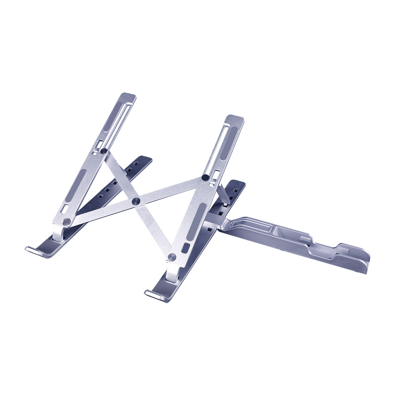 Two-in-one aluminum alloy notebook phone holder folding portable lift cooling tablet phone holder