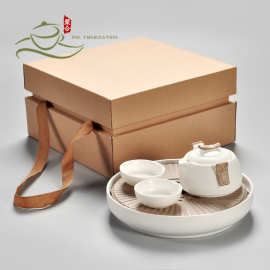 聚合陶瓷功夫茶具便携旅行快客杯小茶盘套装日式简约家用茶壶茶杯