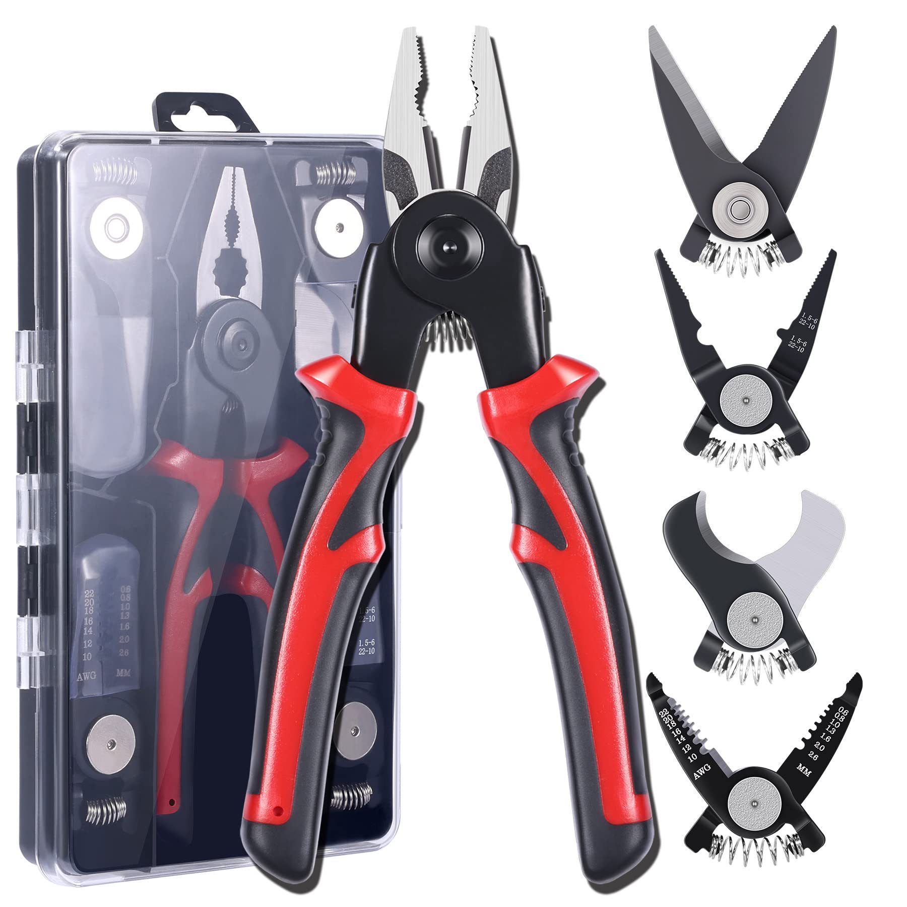 五合一可换头工具组套 多功能钳5 in 1 Pliers Set Stripping钳子