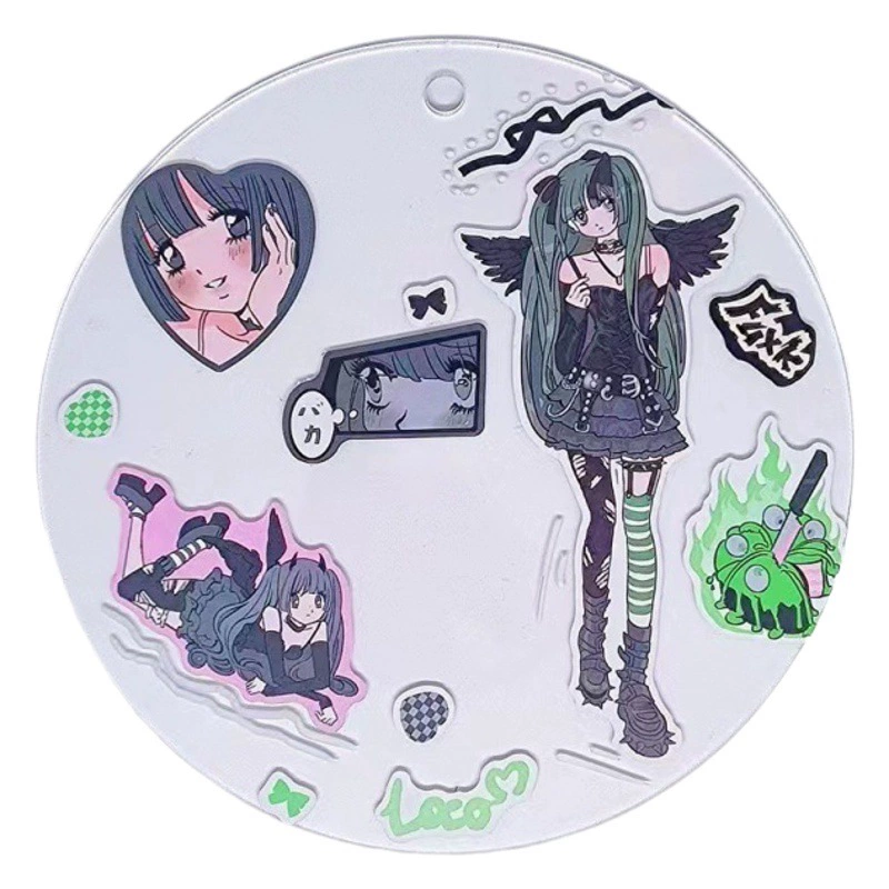 Супер большая слизь карта круглая прозрачная акриловая пластина DIY Goo повседневные наклейки для ручного счета декоративная живопись домашние украшения для подставок