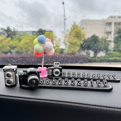 Avtomobil Müvəqqəti Dayanacaq Nömrə Nişanı Yaradıcı Retro Kamera Avtomobil Telefon Nişanı