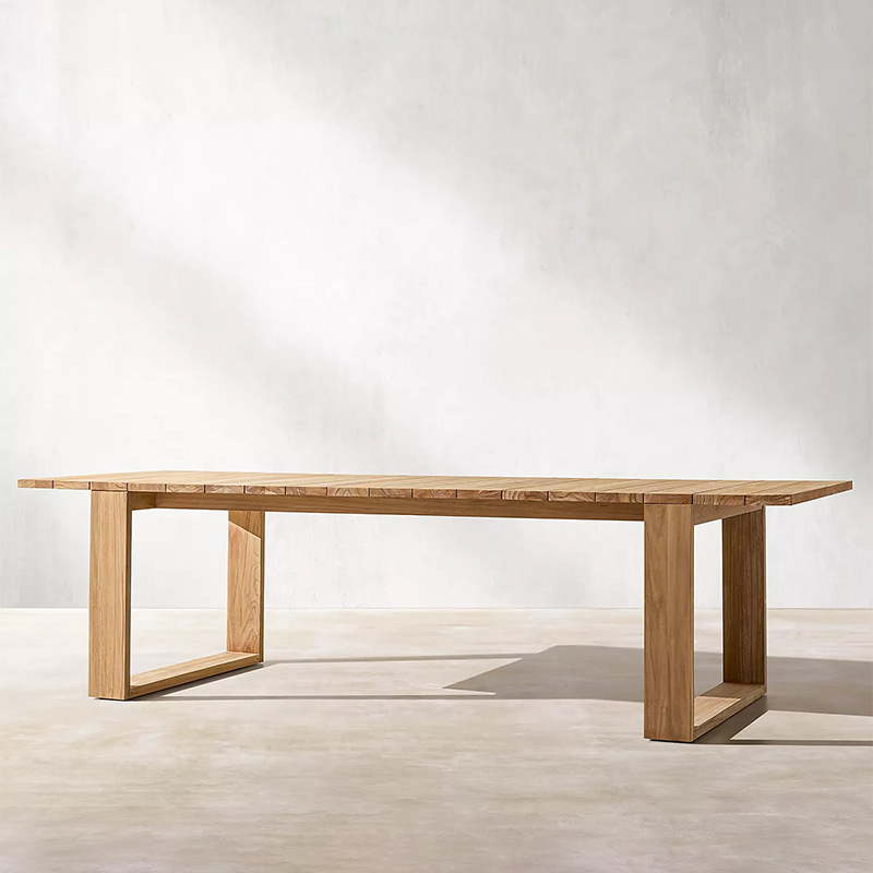 Conjunto de mesa y sillas de teca para terraza, ideal para patios y espacios al aire libre, para casas de huéspedes y jardines, resistente al agua, a la intemperie y a la corrosión, muebles de madera para ocio.