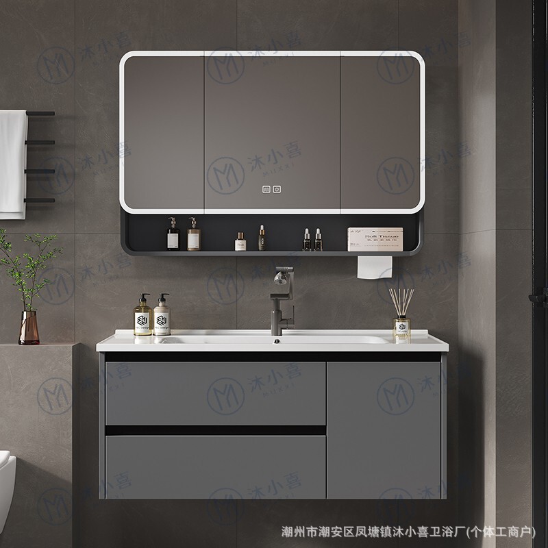 Factory-Made Honeycomb Aluminum Drawer Bathroom Cabinet, Fully Enclosed Mirror Cabinet, Ceramic Integrated Basin Cabinet, Waterproof, Moisture-Proof, Mildew-Proof Smart Mirror Cabinet Factory-Made Honeycomb Aluminum Drawer Bathroom Cabinet, Fully Enclosed Mirror Cabinet, Ceramic Integrated Basin Cabinet, Waterproof, Moisture-Proof, Mildew-Proof Smart Mirror Cabinet