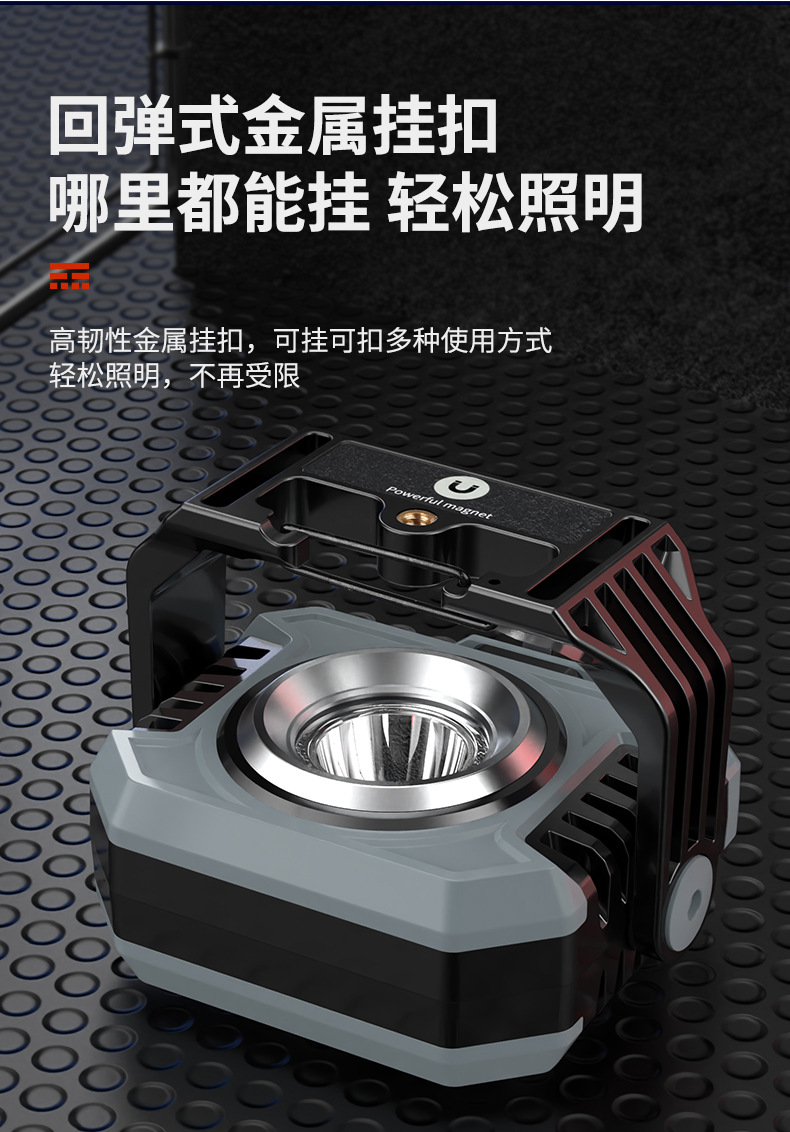 Cross-border outdoor strong light work light camping light super bright mobile portable strong battery life charging magnetic car maintenance light