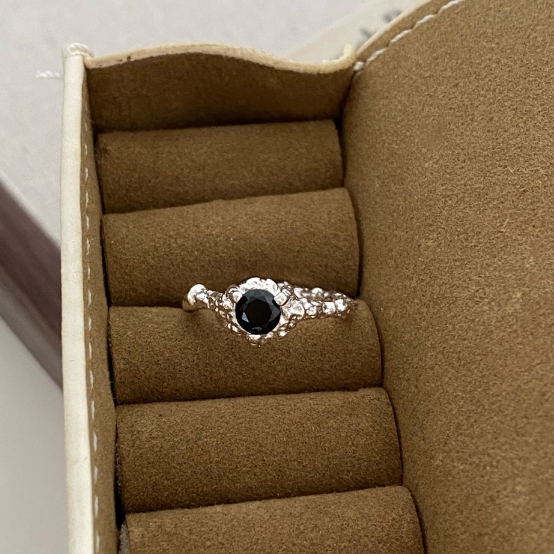 Liquidación todo partido anillo abierto personalidad de la moda femenina elástico roto plata amor S925 anillo apilado Internet celebridad anillo de dedo índice