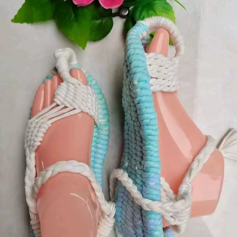 Тканые сандалии, готовая обувь, мужская тканевая обувь, обувь ручной работы, старомодная износостойкая тканая обувь, новые мужские модели.