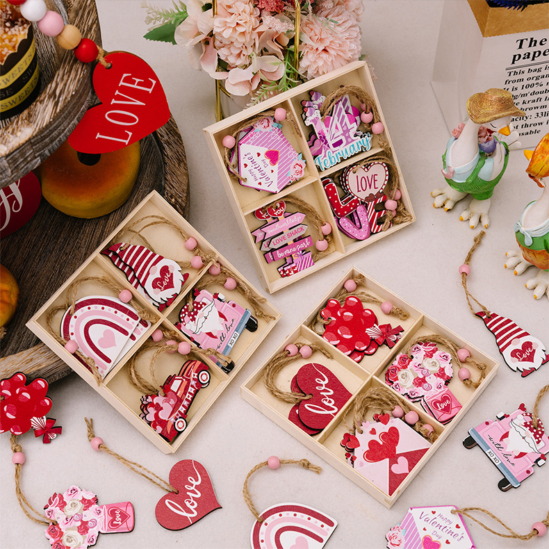 135g Weight pendant Home Textiles & Decor Type Hanging Ornaments, Decorative Props Event & Party Supplies See detail page-[15 Books in a Box] Rainbow Horse Keychain Box Quantity Holiday, Date Occasion Wood Material Valentine'S Day Festival Letter, Heart Shape Pattern Romantic Style Valentine'S Day Romantic Letter Heart Shape Wood Holiday Date Hanging Ornaments Decorative Props 5
