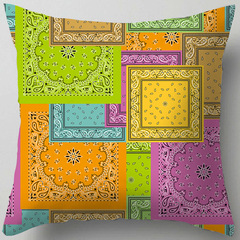 Cross-border ethnic style macadamia flower cushion cover linen cushion hotel inn decoration sofa cushion student nap pillow