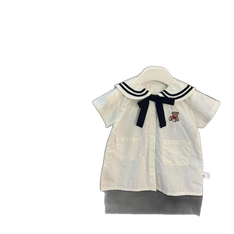 ¡El estilo académico japonés! Bebés lindos osos corbata marina camisa falda de muñeca