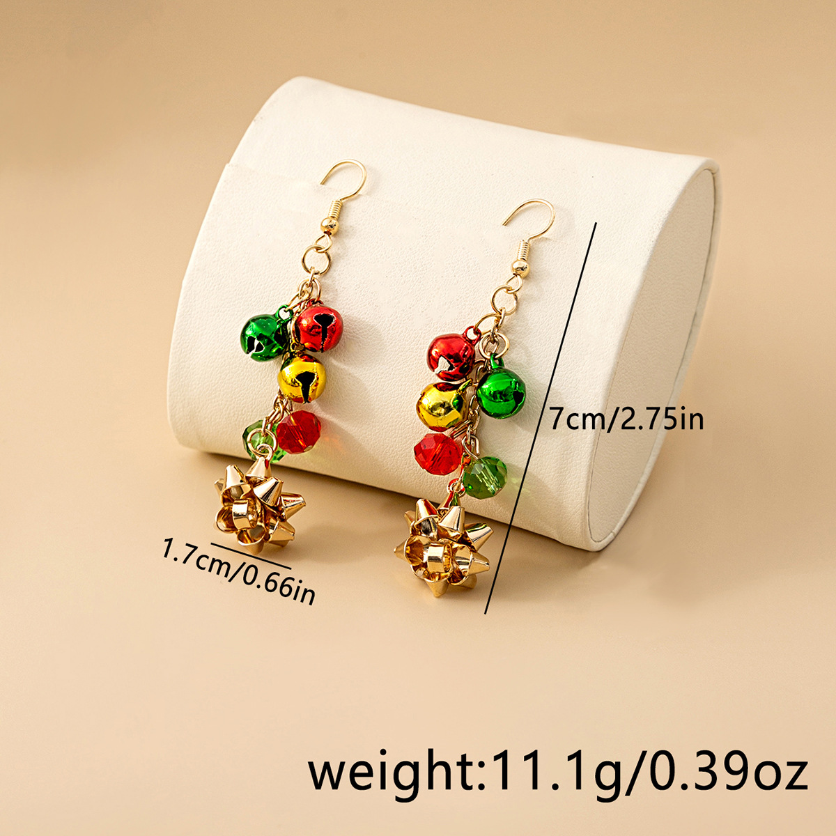 1 Pair Ig Style Bell Chain Alloy Drop Earrings display picture 2