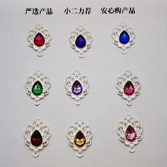 ゴールド合金葉水滴中空カラーアクリル携帯電話ケースヘアアクセサリー diy アクセサリー工場卸売