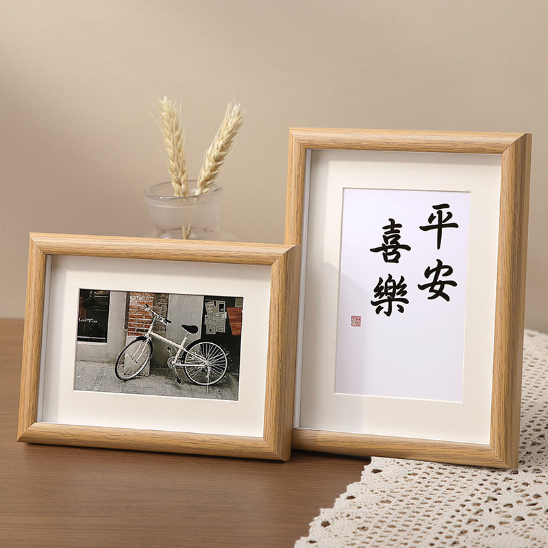 Wooden Photo Frame Table Stereo Wooden Frame 5 6inch 678inch A4 Calligraphy Framed Display Empty Frame Picture Frame Ornaments
