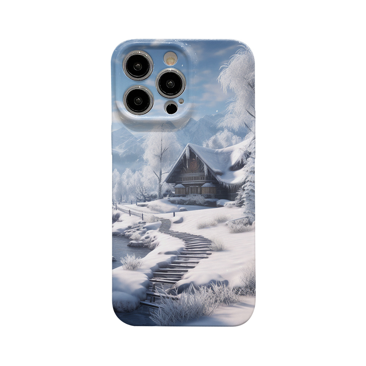 New Mountain House Film Creative Snow View Phone Case Original Image_voghion.com