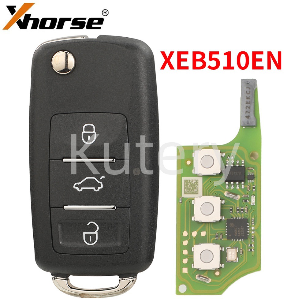 Xhorse Is Compatible with the 3-Key Vvdi Xe Series Remote Car Key Xeb510En with Super Model Chip