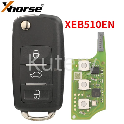 Xhorse Is Compatible with the 3-Key Vvdi Xe Series Remote Car Key Xeb510En with Super Model Chip (Car Keys) - xeb510en