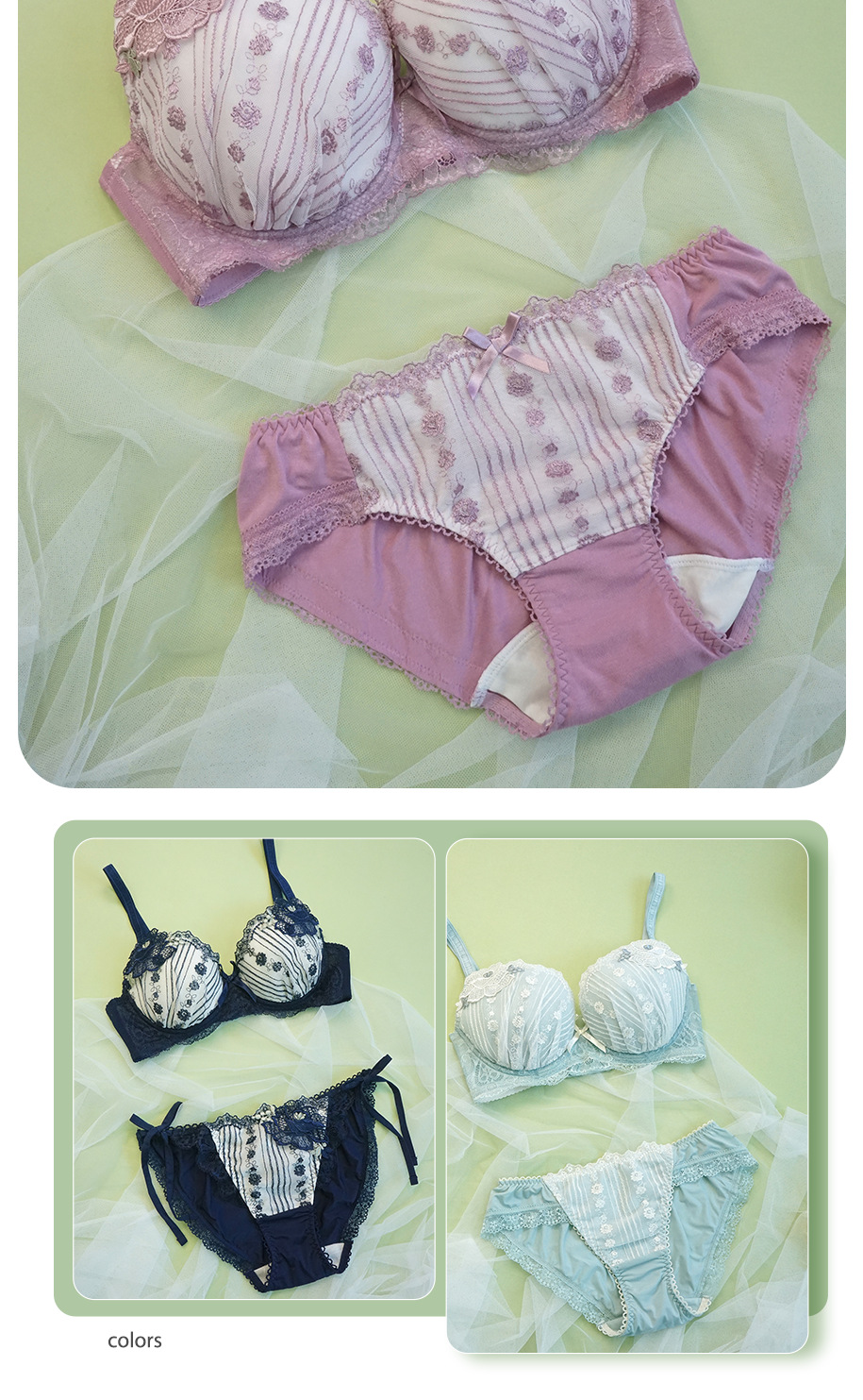 Comfortable Push-up Bra And Brief Set For Large Busts, Breathable_voghion.com