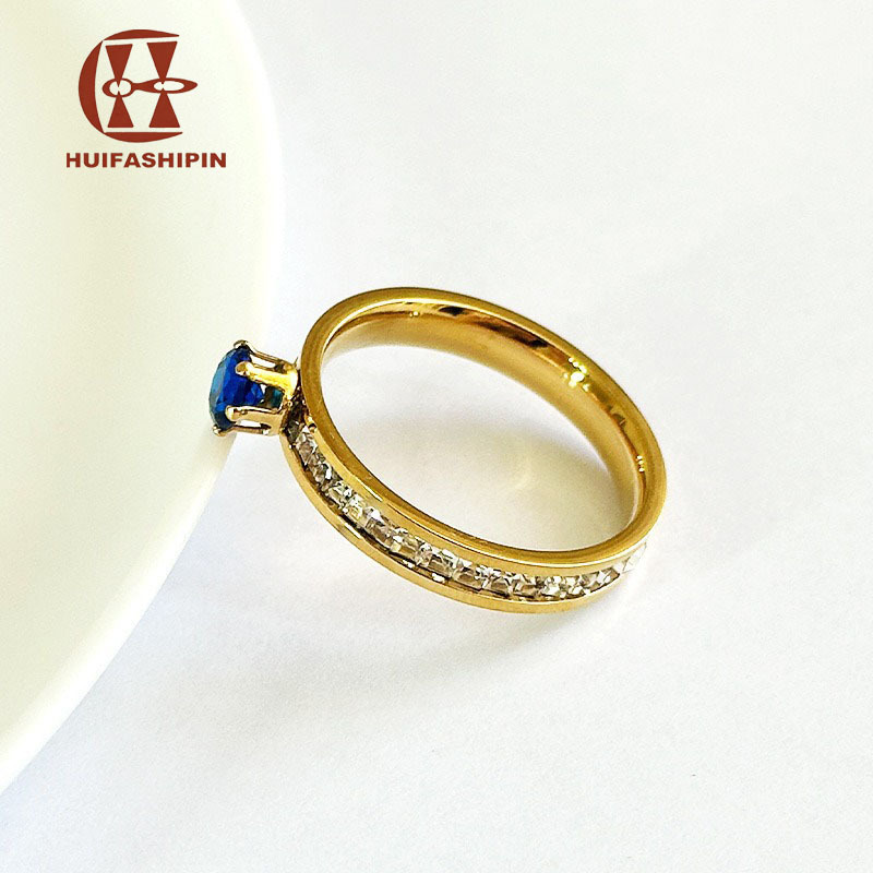 Women's Jewelry Pair of Rings, Women's Engagement Couple Rings, Diamond-Set Ring Sets, Export Wish Hot-Selling Jewelry Factory Supply