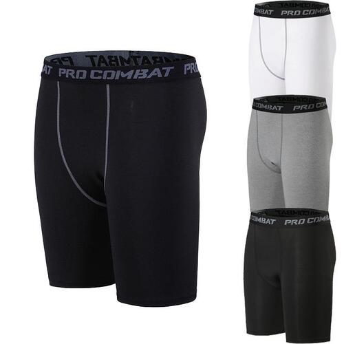 Basketball tight base underwear five-seven split single-leg exercise quick-dry high-elastic shorts for men, American style fitness.