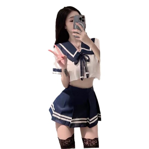 Straw Girl Sexy Lingerie Student Wear Feminine Purity JK Uniform Sailor Wear Hot Campus Style 1021
