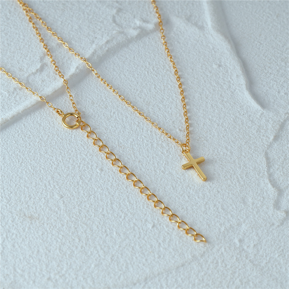 3g Weight Pendant Necklace Classification 1 Piece Quantity Daily Occasion 925 Sterling Silver Material Cross Pattern Women's Gender Plating Design Simple Style Style 925 Sterling Silver Plating Cross Pendant Necklace 5
