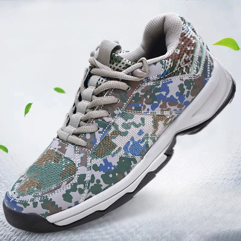 Новый стиль военной подготовки камуфляжная обувь летняя беговая обувь супер легкая мужская резиновая обувь