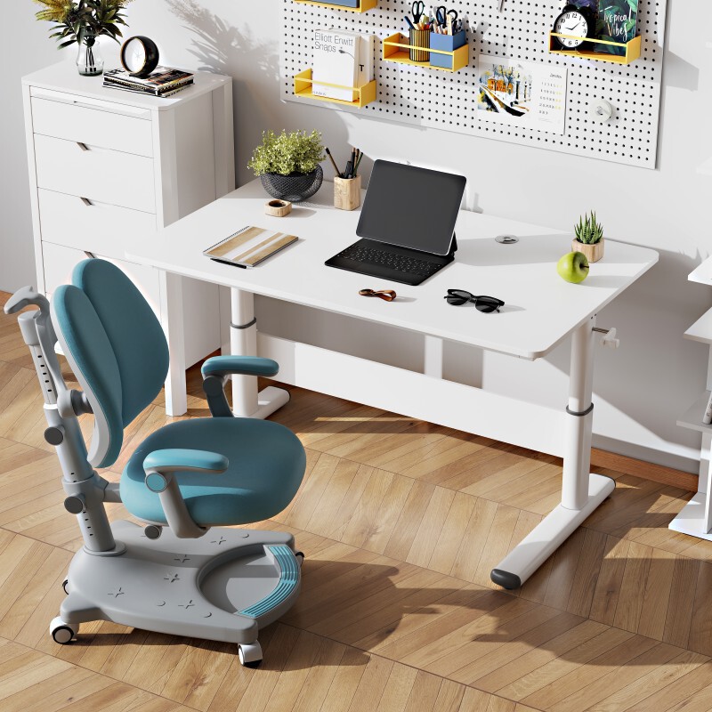 Processing Customized Adjustable Table Kidsren's Study Table Desk Student Home Computer Table Desktop Writing Desk Hand Crank
