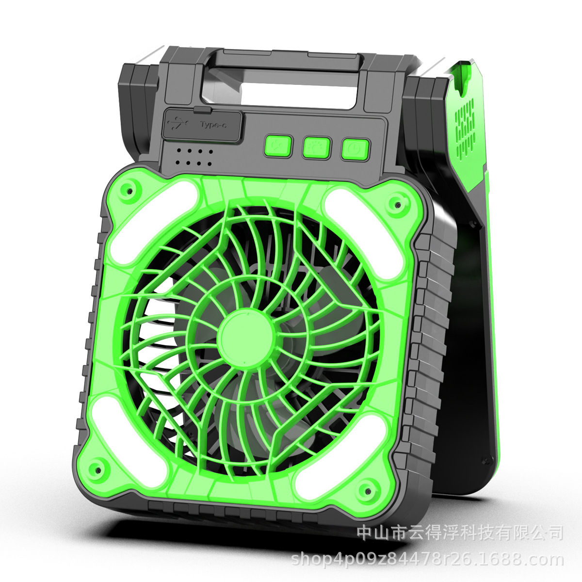 Lámpara Ventilador Solar Portátil para Camping con Iluminación y Fuente de Alimentación de Emergencia image 5