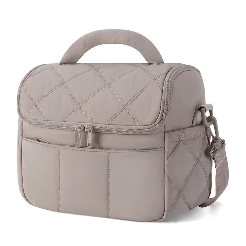 Amazon nueva bolsa de almuerzo de aislamiento de damas adorable caja de almuerzo acolchada bolsa de almuerzo ligera esponjosa impermeable
