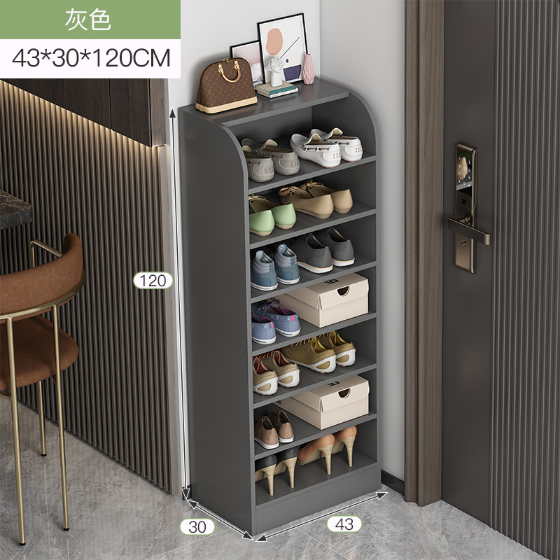 Zapatero puerta simple hogar multi-capa de almacenamiento artefacto ahorro de espacio dormitorio alquiler pequeño a prueba de polvo estrecho gabinete de zapatos