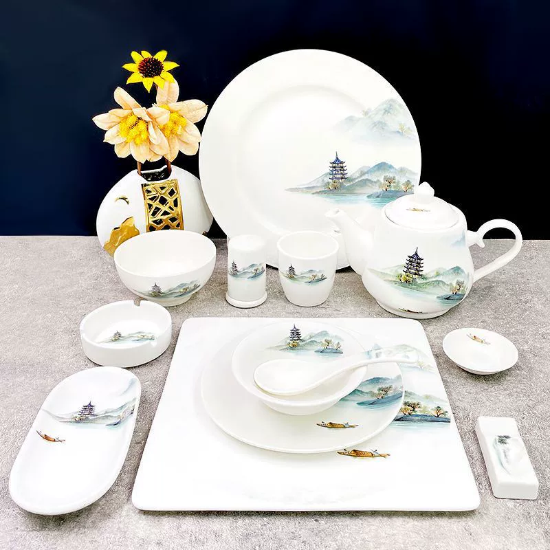Посуда, ceramic набор для отеля, китайский стиль, набор из 3 предметов