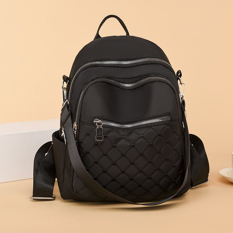 Primavera y verano nueva moda multifuncional de doble uso un solo hombro y doble hombro bordado estilo universitario deportes al aire libre tiro real bolso femenino al por mayor