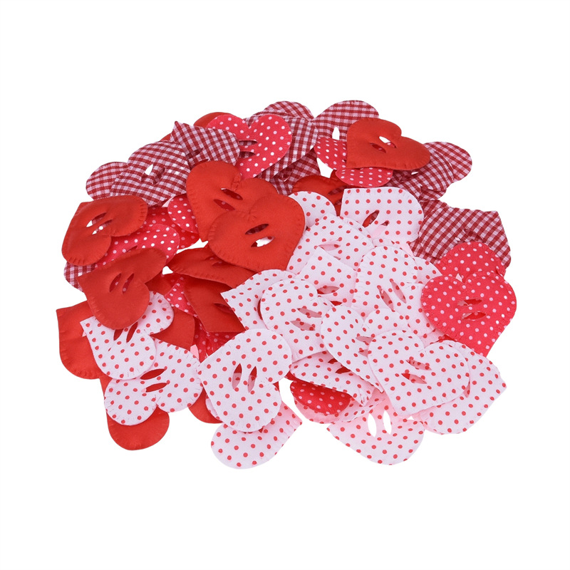 Nuevos productos transfronterizos adornos de corazón de melocotón cuadrícula amor accesorios hechos a mano DIY material de decoración creativo colgante de San Valentín